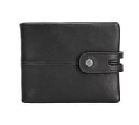 FENGJISUN Portefeuille Porte Monnaie 1 Pièces Portefeuille en Cuir Hommes Portefeuille Rétro Décontracté Court Sac À Main Pochette Affaires Grande Capacité Portefeuille Porte-Monnaie(Black)