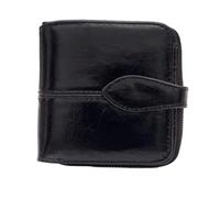 FENGJISUN Portefeuille Porte Monnaie Portefeuille en Cuir PU pour Femmes, Fente Multi-Cartes, Porte-Monnaie Court, Pochette Vintage pour Dames Porte-Monnaie(Black)