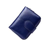 FENGJISUN Portefeuille Porte Monnaie Portefeuille en Cuir PU pour Femmes, Fente Multi-Cartes, Porte-Monnaie Court, Pochette Vintage pour Dames Porte-Monnaie(Blue)