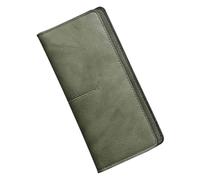 FENGJISUN Portefeuille Porte Monnaie Portefeuille Minimaliste en Cuir PU pour Femmes, Pochette Simple Et Décontractée À Longue Fermeture Éclair Porte-Monnaie(Grün)