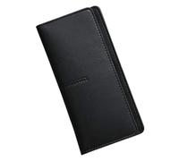 FENGJISUN Portefeuille Porte Monnaie Portefeuille Minimaliste en Cuir PU pour Femmes, Pochette Simple Et Décontractée À Longue Fermeture Éclair Porte-Monnaie(Black)