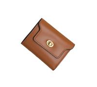 FENGJISUN Portefeuille Porte Monnaie Portefeuilles Rétro en Cuir Porte-Carte Simple Court Dames Sacs À Main Multifonctions Porte-Monnaie(Bruin)