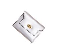 FENGJISUN Portefeuille Porte Monnaie Portefeuilles Rétro en Cuir Porte-Carte Simple Court Dames Sacs À Main Multifonctions Porte-Monnaie(Blue,Silver)