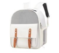 FENGJISUN Sac De Transport pour Chat Chien Sac Portable pour Chats De Compagnie, Sac À Dos De Sortie Lavable pour Chat, Sac De Voyage Pliable Animaux(White)