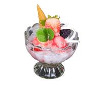 FENGJISUN Simulation Dessert Modèle Crème Glacée Artificielle Simulation Réaliste Pudding Boisson Desserts Réplique Faux Modèle De Salade De Fruits(C)