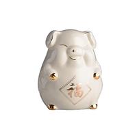 FENGJISUN Tirelire Boîte D'Économie Tirelire pour Adultes en Céramique Tirelire D'économie De Cochon Tirelire Mignonne, Tirelire en Céramique Décoration De La Maison(White)