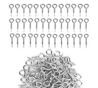 Fenglin-joy 300 pcs Crochet à Vis,Crochet a Visser s à vis en acier inoxydable Inoxydable - Vis Oeillet pour la fabrication de bijoux DIY artisanat bois bricolage meubles(8&10&12mm-3tailles)