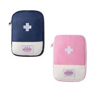 Fenglin Joy Mini Trousse Premier Secours Portable 2 Pièces Médicale Rose, Bleu