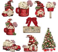Fenglin-joy Suspensions pour Sapin de Noël, 24 pcs Pendentif de Noël Set pour Ornements Bonhomme