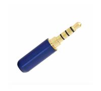 fengpeng 1/5 connecteurs audio 3,5 mm à 4 pôles, prise jack mâle for casque, câble de réparation for écouteurs, fil souder, adaptateur AUX, for bricolage(Blu,5pcs)