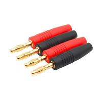 fengpeng 4 connecteurs banane plaqués or de mm for câble d'enceinte musicale