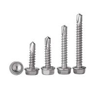 fengpeng 5/10/20pcs 304 Stainless Steel Hex Head Self Drilling Screws M4.2 4.2mm/M4.8 .8mm/M5.5 .5mm/M6.3 6.3mm Self-Tapping(M4.2x38mm-10pcs)