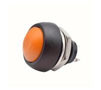 fengpeng 5/10 interrupteurs momentanés 2 broches 12 mm PBS 33B mini bouton en plastique tête ronde ON-OFF étanches, réinitialisation d'alimentation, sans verrouillage(Orange,10pcs)