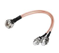 fengpeng Adaptateur double en Y à 3 prises F mâle vers femelle, câble coaxial flexible RG316, 15 cm, impédance 50 ohms