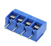 fengpeng Kit d'assortiment de 10 à 50 borniers for circuits imprimés (pas 5 mm, KF301, broches droites, 2P et 3P, vis)(4P Blue,30pcs)