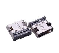 fengpeng Lot de 10 connecteurs femelles CMS USB 3.1 Type-C 24 broches for port charge et données, compatibles avec les téléphones portables