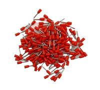 fengpeng Lot de 100 cosses isolées for borniers, connecteurs câbles et terminaisons fils électriques (E0508, E7508, E1008, E1508, E2508)(Red,E2508)