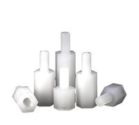 fengpeng M2 .5 M3 M4 Nylon Hex mâle femelle entretoise filetée support de pilier carte mère isolé en plastique vis écrou blanc(18mm (50Pcs),M2.5 (Thread 6mm))