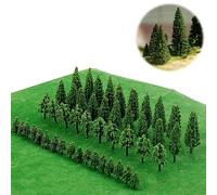 FENGQ 50pcs Modèle Arbres Miniatures, Arbres Chemin de Fer Paysage Diorama Arbre Architecture Arbres, Pièces Modèle Arbres pour Bricolage Paysage, Mini Paysage Aménagement Paysager