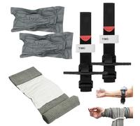 FENGQ Garrot tactique + bandage d'urgence israélien de 15,2 cm, bandage de premiers secours d'urgence, garrot tactique d'urgence pour sports de plein air, camping, randonnée, escalade, 4 pièces