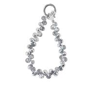FengQingHuaGG Bracelet en cristal pour téléphone - Cordon anti-perte en macramé pour téléphone fait à la main - Bracelet mains libres - Accessoire de mode, Moyen, Métal Cristal, Pas de pierre