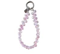 FengQingHuaGG Bracelet en cristal pour téléphone - Fait à la main - Cordon anti-perte en macramé - Accessoire de mode, M, Métal Métal Cristal, Pas de gemme Non