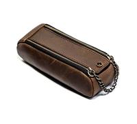 FengQingHuaGG Trousse à crayons multifonction en cuir vintage créative de grande capacité, pour l'école, les artistes, la maison, le bureau, marron, Simple et facile