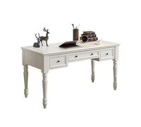 fengqingyunyan0304 Bureau d'ordinateur, Bureau de Direction Ivoire 55 Pouces avec 3 tiroirs, Bureau en Bois for Le Travail et Les études