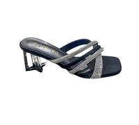 fengqingyunyan0304 Diapositive, Sandales à talons épais de 7 cm for femmes avec design percé for les orteils,per donne e uomini(Black,40 EU)