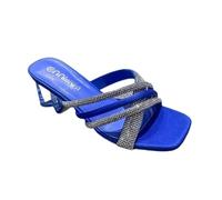 fengqingyunyan0304 Diapositive, Sandales à talons épais de 7 cm for femmes avec design percé for les orteils,per donne e uomini(Blue,38 EU)