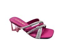 fengqingyunyan0304 Diapositive, Sandales à talons épais de 7 cm for femmes avec design percé for les orteils,per donne e uomini(Rosered,41 EU)