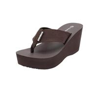 fengqingyunyan0304 Diapositive, Tongs for femme à semelle épaisse de 8 cm - Chaussons de plage d'été,per donne e uomini(Brown,37 EU)