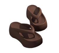fengqingyunyan0304 Diapositive, Tongs rehaussantes à semelle épaisse de 7 cm for femmes, sandales confortables d'été for la plage et les activités de plein air,per donne e uomini(Brown,38 EU)