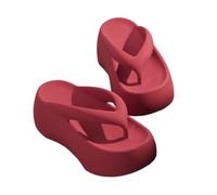 fengqingyunyan0304 Diapositive, Tongs rehaussantes à semelle épaisse de 7 cm for femmes, sandales confortables d'été for la plage et les activités de plein air,per donne e uomini(Red,40 EU)