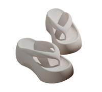 fengqingyunyan0304 Diapositive, Tongs rehaussantes à semelle épaisse de 7 cm for femmes, sandales confortables d'été for la plage et les activités de plein air,per donne e uomini(White,37 EU)