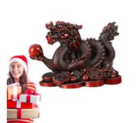 Fengs Shuui Statue de dragon chinois, pièce de monnaie zodiacs, figurine | Figurine de dragon décorative symbolisant la prospérité, la richesse, le succès et l'énergie positive pour la maison et le