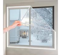 FENGSHOUU Kit D'isolation de Fenêtre pour l'hiver,Film Isolant Transparent pour Fenêtres,Rideaux Isolation Thermique,Haute Transmission,Empêcher la Perte de Chaleur (170cm x 240cm)