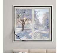 FENGSHOUU Kit d'isolation pour fenêtre,Rideaux Isolant,Réutilisable Film D'isolation de Fenêtre EVA,Coupe-vent,Protection Contre le Froid,Pour Chambre à Coucher De Salon (170cm x 240cm)