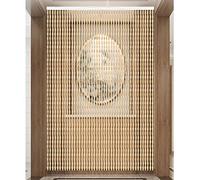 FENGSHOUU Rideau de Porte Perles,Rideau Perlé en Bois pour Porte,Rideau de Perles Séparateur de Pièce,Rideaux D'entrée Anti Mouches,pour Salon Chambre Bureau,Personnalisé (30 strands-60x160cm)