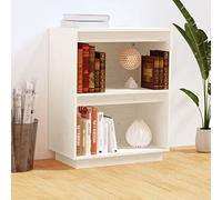 Fengshui Armoire console en pin - 60 x 34 x 75 cm - Blanc | Bois de pin massif, beaucoup d'espace de rangement avec compartiments, plateau supérieur stable pour la décoration