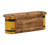 Fengshui Banc avec espace de rangement, buffet, 120 x 30 x 40 cm, bois massif vieilli