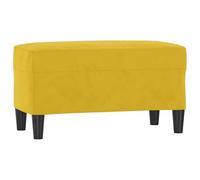 Fengshui Banc jaune 70 x 35 x 41 cm en velours | Housse en velours doux, rembourrage en mousse, multifonction comme repose-pieds ou banc de lit, instructions de montage