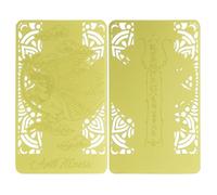 Fengshui - Carte dorée anti-maladie - Motif phénix chinois - Harmonie de bon augure - Noblesse - Bonheur - Art chinois - W5547