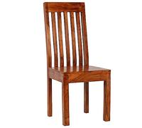 Fengshui Ensemble de 7 pièces en bois massif d'acacia et mangue | Fabriqué à la main, pieds en acier, 6 chaises, 110 kg par siège, bois dur tropical