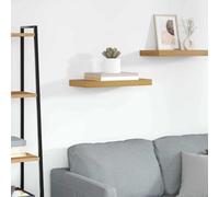 Fengshui Étagère murale - Beige - 50 x 23 x 4 cm - En bois - Étagère murale fine pour salon, chambre à coucher, cuisine et salle de bain - Design moderne pour un rangement peu encombrant