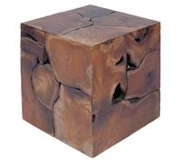 Fengshui Lot de 2 tabourets en teck marron 40 x 40 x 45 cm