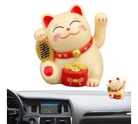 Fengshui Lucky Cat Waving Brain, Chinois Lucky Cat Waving Brain Solar, Solar Forty Cat Statue, Lovely Cat, Lucky Waving Wealth Cat Maneki Neko Lucky Cat Statue, Fengshui Lucky Cat Twing Ar Bras,