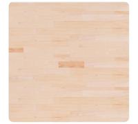 Fengshui Plateau de table carré 80 x 80 x 4 cm en bois de chêne non traité | Chêne massif, couleur marron moyen, grain dense, surface non traitée, peut être peint, aspect rustique
