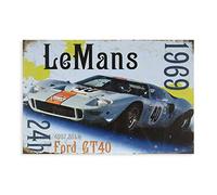 FENGSHUI Poster de voiture Le Mans 24 h 1969 Winner - Ford GT40 - Impression sur toile - Décoration murale pour salon et chambre à coucher - 50 x 75 cm - Style 1