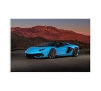FENGSHUI Poster sur toile Lamborghini Aventador Svj Roadster - Décoration pour chambre à coucher, bureau, chambre - 50 x 75 cm - Style 1 sans cadre